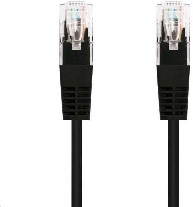 C-TECH kabelis patchcord Cat5e, UTP, juodas, 5m