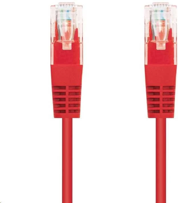 C-Tech Kabelis patchcord Cat5e, UTP, raudona, 1 m (CB-PP5-1R)