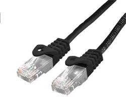 C-TECH kabelis patchcord Cat6, UTP, juodas, 5m