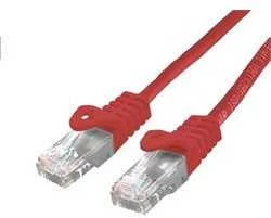 C-TECH kabelio pataisos laidas Cat6, UTP, raudonas, 0,5 m