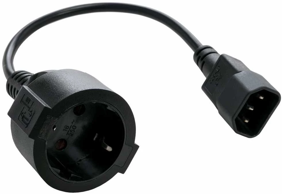 C-Tech C14 į Schuko adapteris 15 cm