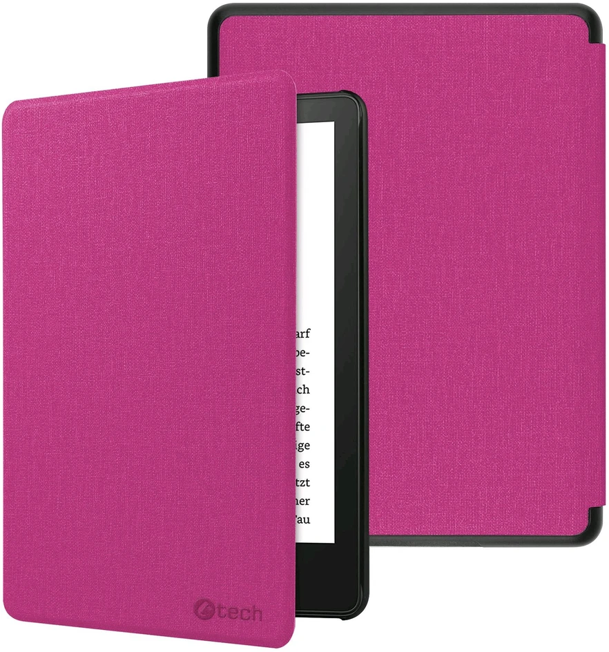 Dėklas C-Tech C-TECH Protect etui do Amazon Kindle PAPERWHITE 2024/COLORSOFT, funkcja WAKE/SLEEP, hardcover, rožinis