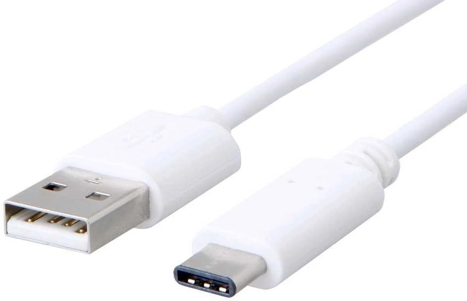 Kabelis USB C-Tech USB-A - USB-C 2 m Baltas (CB-USB2C-20W)