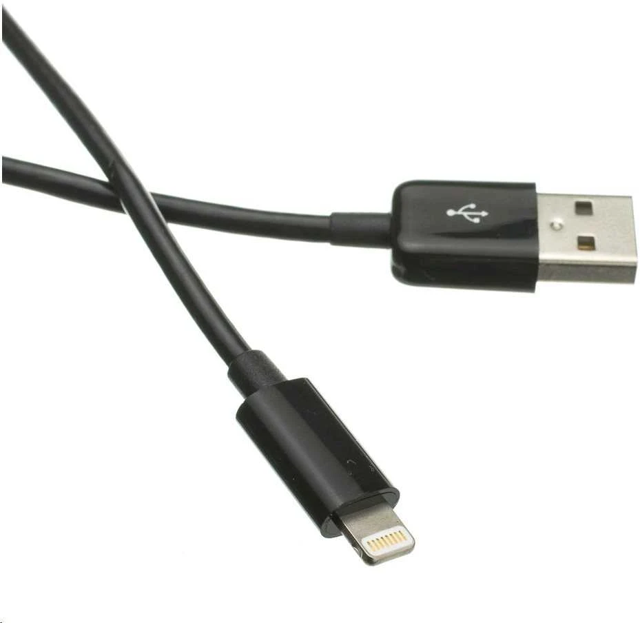 Kabelis USB C-Tech USB-A - Lightning 2 m Juodas (CB-APL-20B)