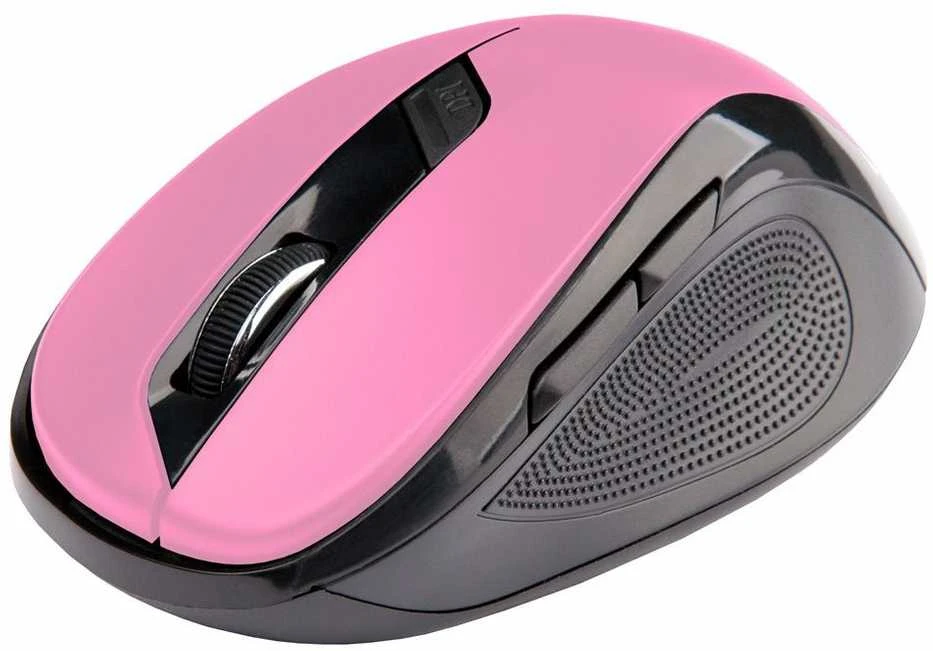 C-TECH pelė WLM-02, juodai rožinė, belaidė, 1600DPI, 6 mygtukai, USB nano imtuvas