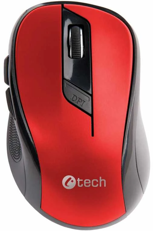 Pelė C-Tech WLM-02, juoda ir raudona