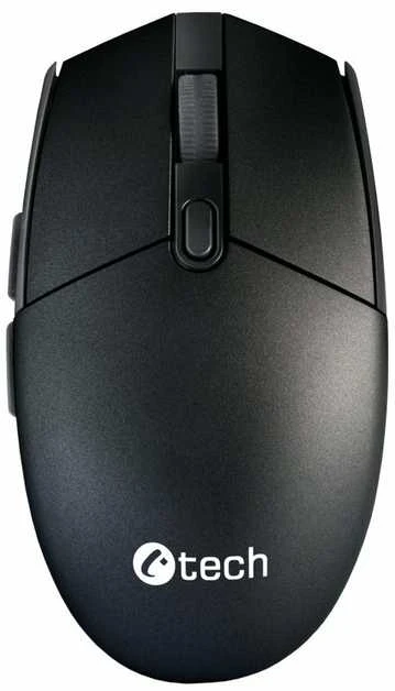 C-TECH pelė WLM-06S, belaidė, 1600 DPI, 6 mygtukai, juodos-grafito spalvos, tyli