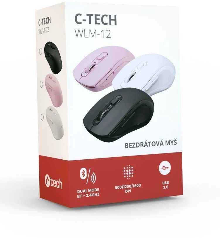 Pelė C-Tech WLM-12 Juodas (WLM-12BK)