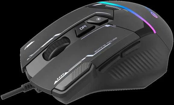 Pelė C-Tech C-TECH Herní pelė Zyra, USB, RGB, juoda