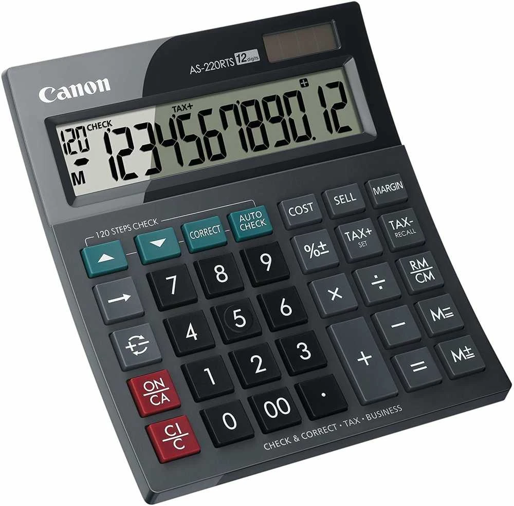 Canon AS-220RTS skaičiuotuvas Desktopas Skaičiuotuvo ekranas Juoda