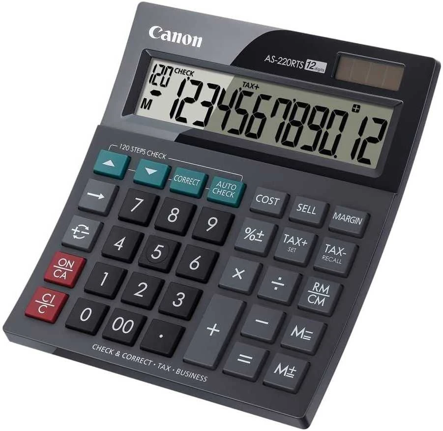 Canon AS-220RTS skaičiuotuvas Desktopas Skaičiuotuvo ekranas Juoda