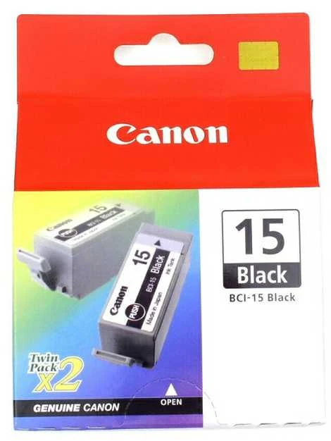 Canon BCI-15BK ink cartridge twinpack, juodas