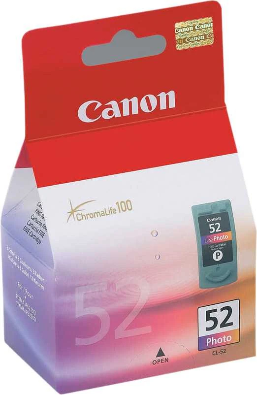 „Canon CL-52 FINE“ spalvoto rašalo kasetė (žydra, rausva, juoda) (skirta „Pixma iP6120/6220“), 710 psl. @ A4 5% „Canon“