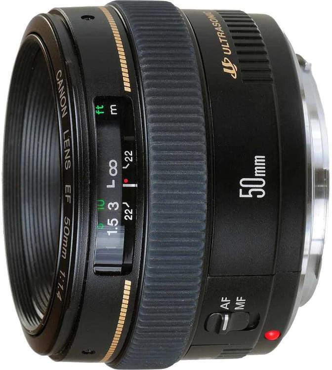 Objektyvas Canon EF 50mm 1:1,4 USM SLR Standartiniai objektyvai Juoda