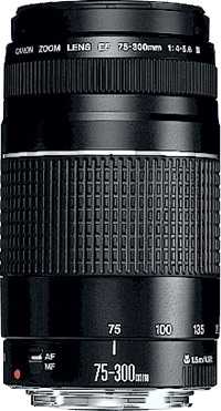 „Canon“ 75–300 mm f/4,0–5,6 EF DC III objektyvas
