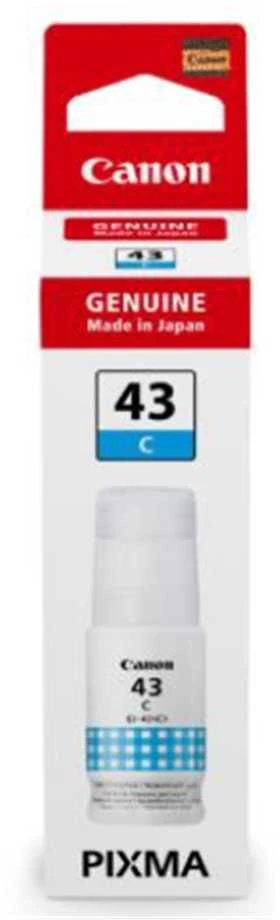 Kasetė rašaliniams spausdintuvams Originalus Canon rašalas GI-43 C, žydras