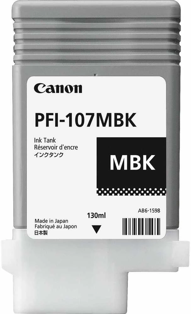 Rašalinė Canon PFI107MBK matte juodas | 130ml | iPF68X, 78X