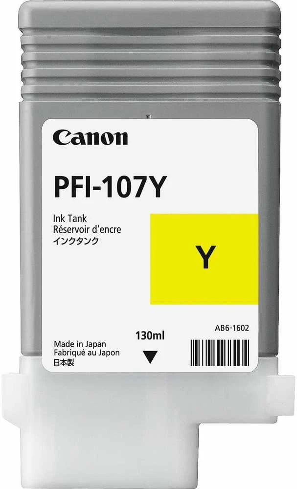 Rašalas Canon PFI107Y geltona | 130ml | iPF68X, 78X