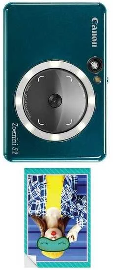 Canon Zoemini S2 mažų nuotraukų spausdintuvas ir fotoaparatas, Tamsiai žalsvai mėlynas