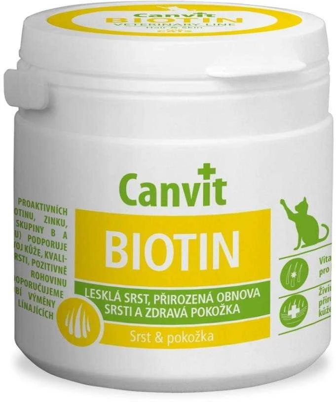 Canvit Biotin papildai katėms odai ir kailiui, N100, 100 g