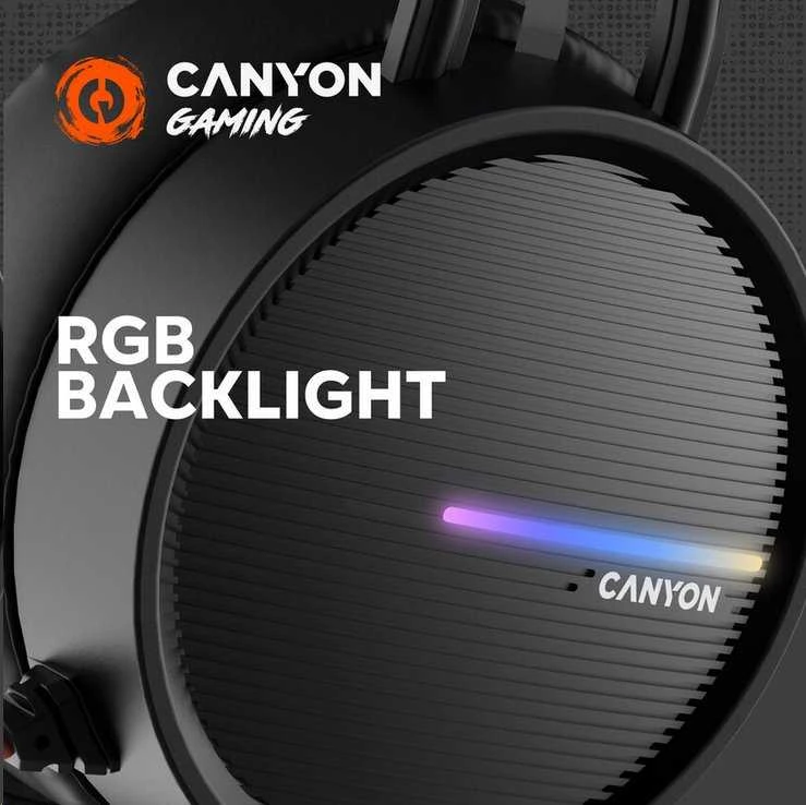 Žaidimų ausinės Canyon GH-8A, Juodos spalvos