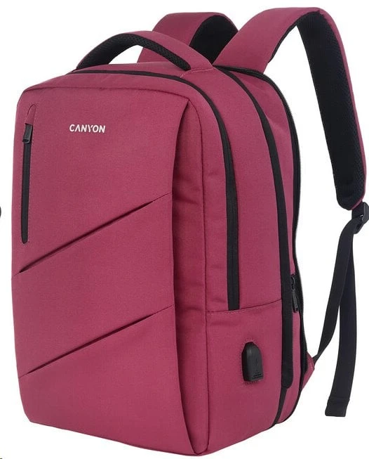 CANYON kuprinė BPE-5 Urban USB 15.6'' Raudona