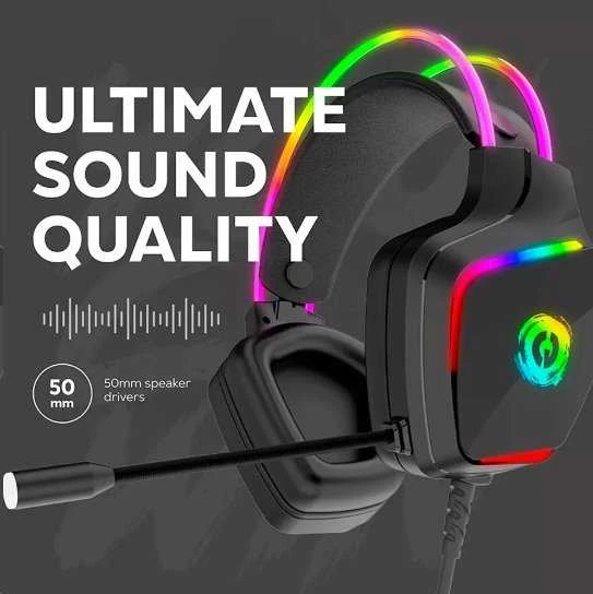 CANYON ausinės Darkless GH-9A Juodas