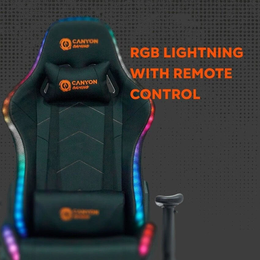 Žaidimų kėdė CANYON Irida RGBCH03 RGB, Juodos spalvos