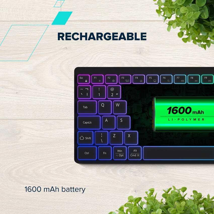 CANYON Belaidė klaviatūra HKB-W11 EN/CS RGB pilkas