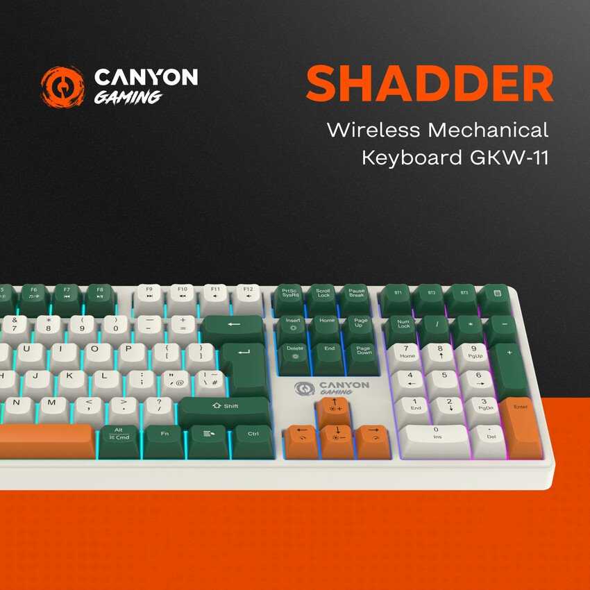 CANYON Belaidė klaviatūra Shadder GKW-11