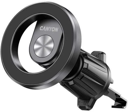 CANYON magnetinis automobilinis laikiklis OnGrip 12 su siurbtuku ir oro išleidimo anga Juodas