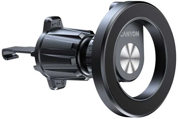 CANYON magnetinis automobilinis laikiklis OnGrip 12 su siurbtuku ir oro išleidimo anga Juodas