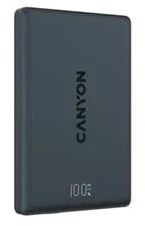 CANYON magnetic power bank OnPower 500 PD20W 5000mAh Aliuminio Interstellar Juodas