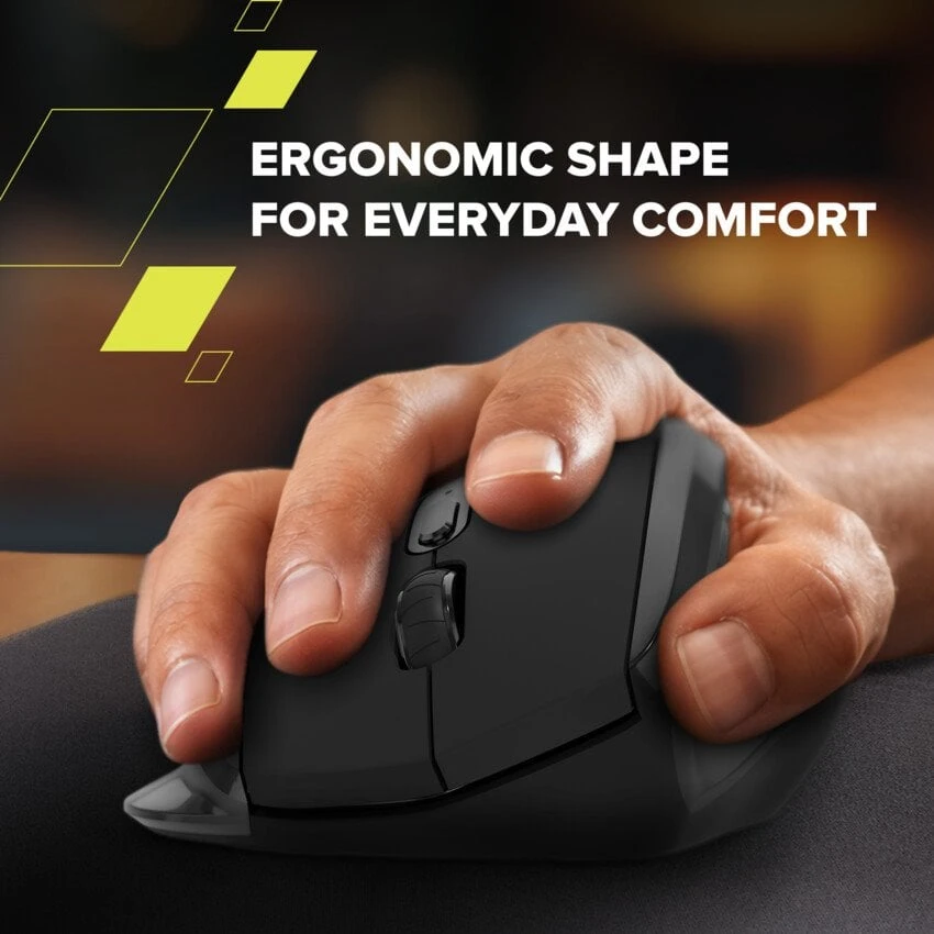 CANYON pelė OnClick 17 Ergonomic 6 buttons 1600DPI Wireless Juodas