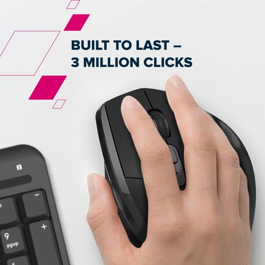 CANYON pelė OnClick 17 Ergonomic 6 buttons 1600DPI Wireless Juodas