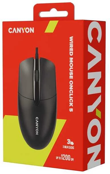 CANYON pelė M-5 su laidu Juodas