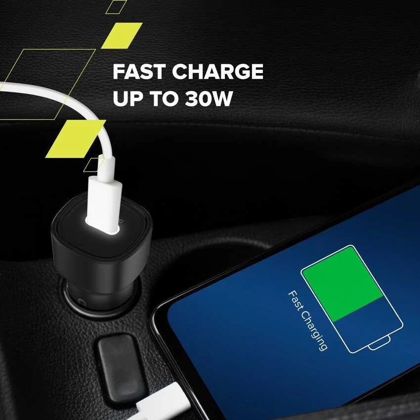 CANYON automobilio įkroviklis OnDrive 30 PD 30W USB-C Juodas