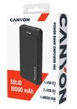 Powerbank Canyon OnPower 100 10000 mAh juoda
