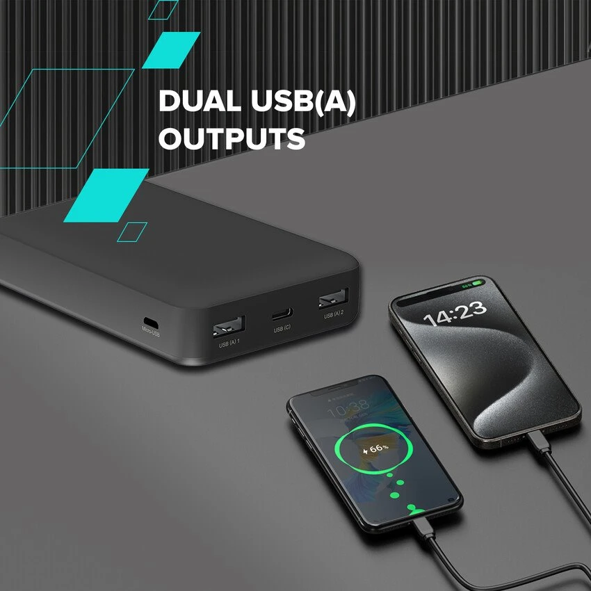 CANYON išorinė baterija OnPower 200 20000mAh Juodas