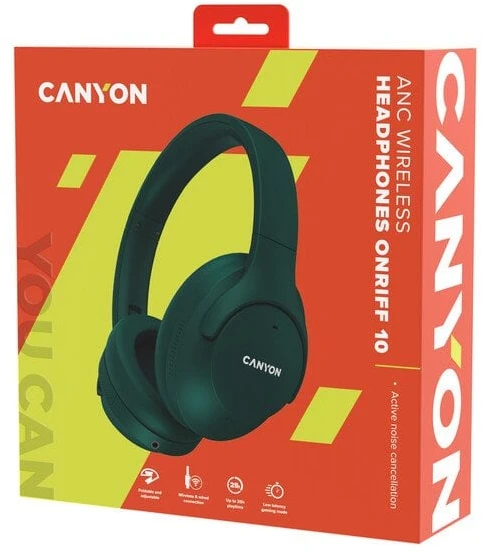 CANYON ausinės OnRiff 10 ANC Žalias