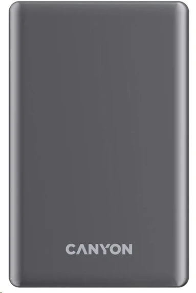 CANYON maitinimo blokas OnPower 505 plonas magnetinis 5000 mAh PD20W tamsiai pilkas