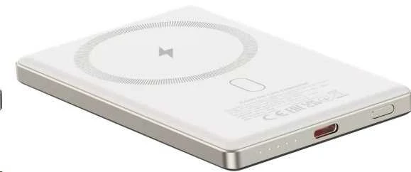 CANYON išorinė baterija OnPower 505 plonas magnetinis 5000 mAh PD20W smėlio spalvos