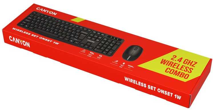 CANYON SET-W01 wireless Klaviatūra ir pelė