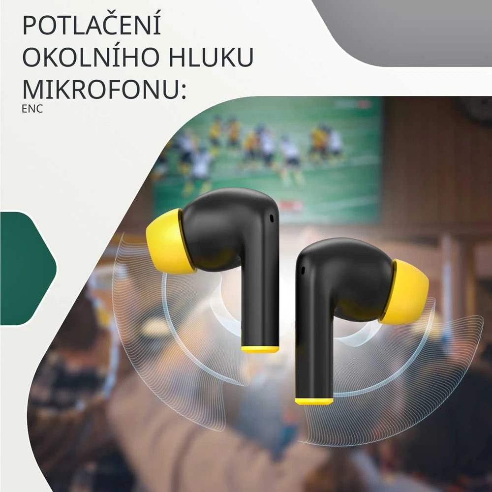 CANYON ausinės HEXAGON 7 TWS ANC+ENC belaidis įkrovimas baltas smėlio spalvos
