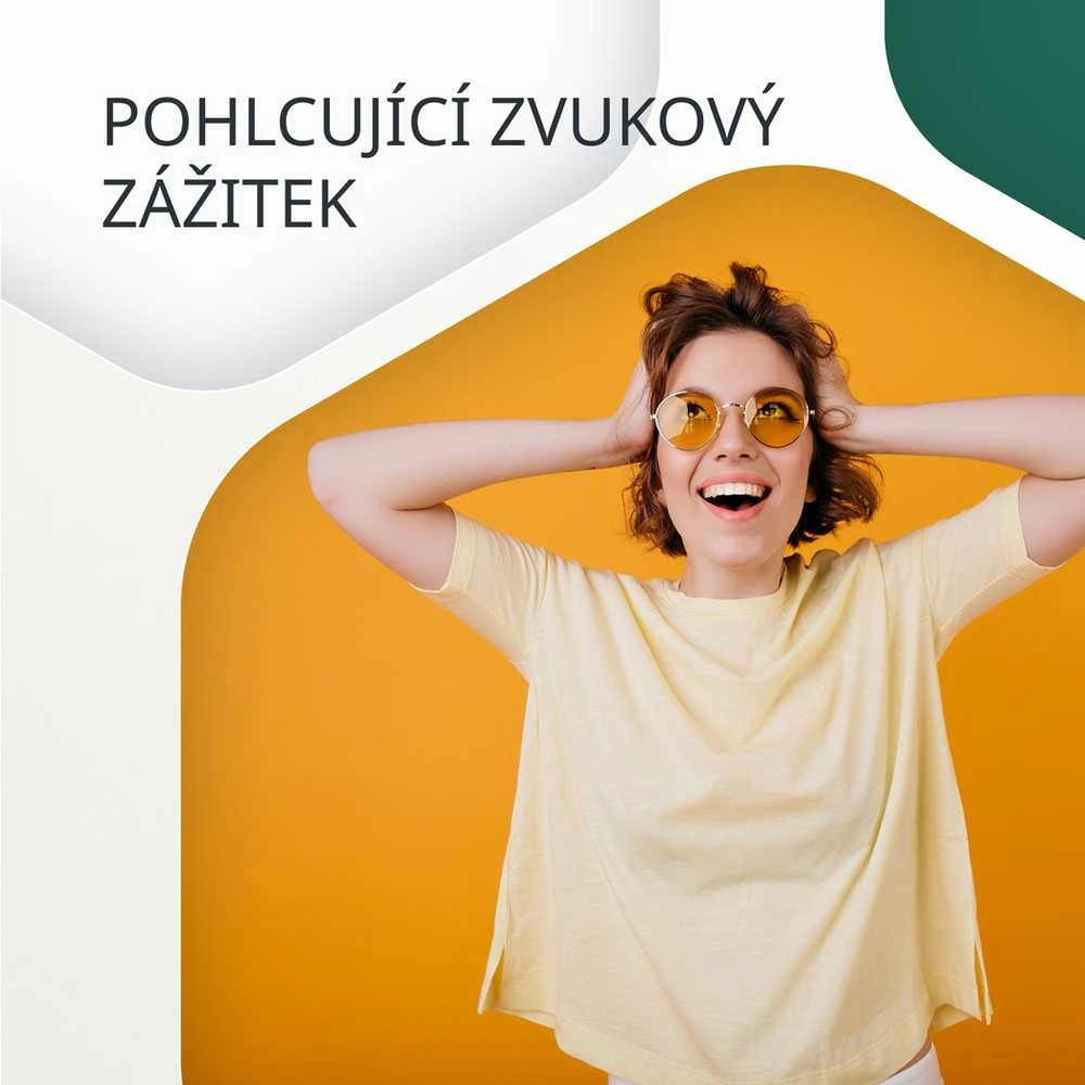 CANYON ausinės HEXAGON 7 TWS ANC+ENC belaidis įkrovimas baltas smėlio spalvos