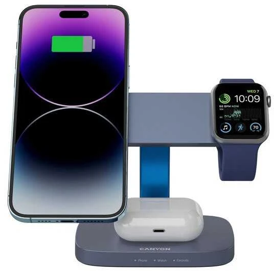 CANYON belaidė įkrovimo stotis Hexagon 310 3in1 Tamsiai pilka/mėlyna