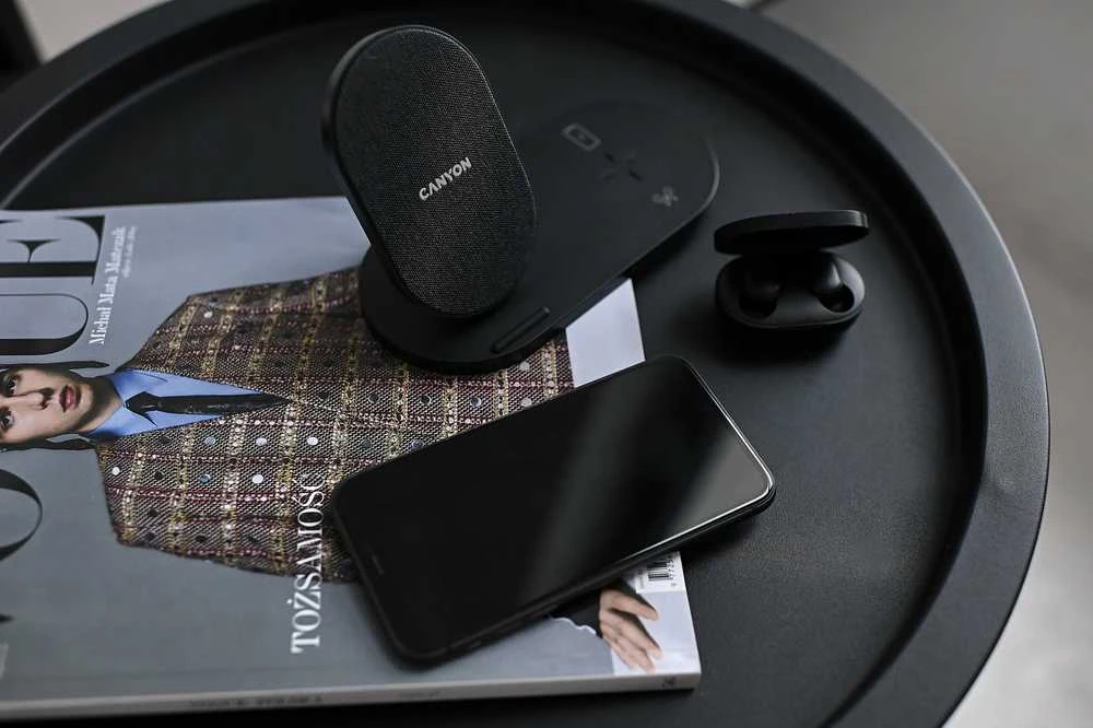CANYON belaidis įkroviklis WS-202 10W 2in1 Juodas