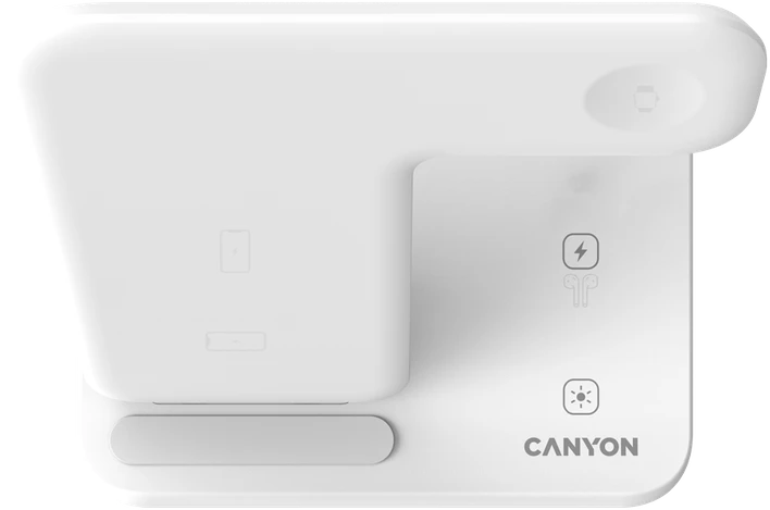 Universalus Belaidis įkroviklis Canyon 3in1 Wireless Charger WS-303, tinka vienu metu įkrauti Apple Watch, iPhone ir Airpods