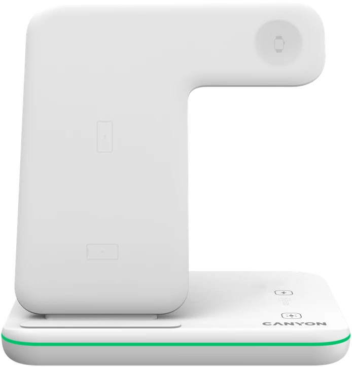 Universalus Belaidis įkroviklis Canyon 3in1 Wireless Charger WS-303, tinka vienu metu įkrauti Apple Watch, iPhone ir Airpods