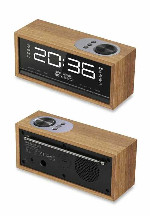 CARNEO C100, radijas DAB+, FM, BT, žadintuvas, OLED, medis